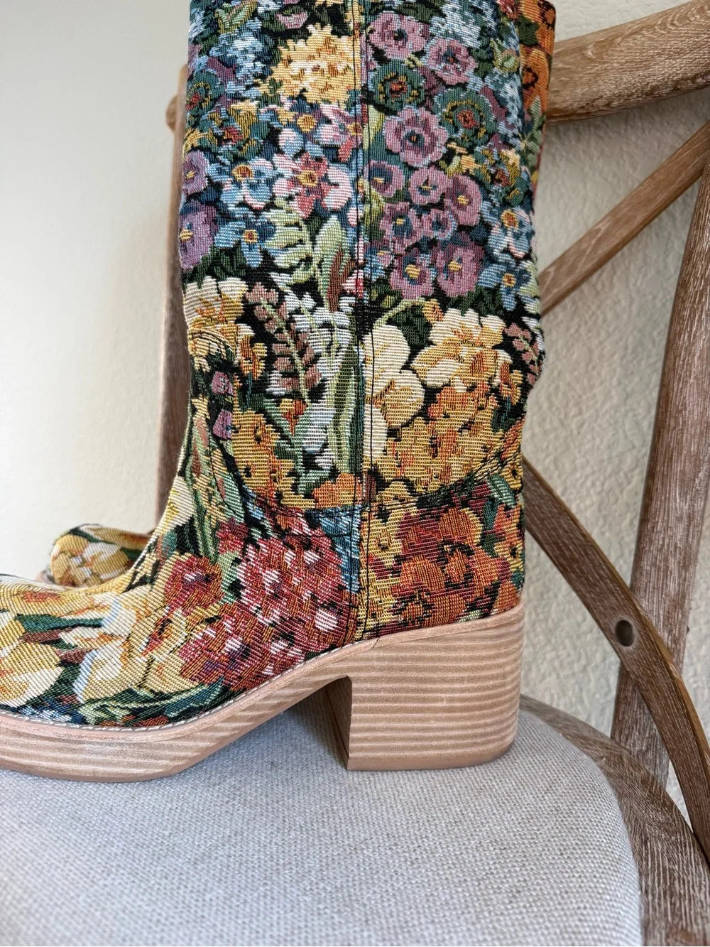 Jeffrey Campbell free people exclusive Whimsy Pull-On Boots olive tapestry